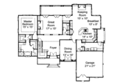 European Style House Plan - 4 Beds 3.5 Baths 3378 Sq/Ft Plan #429-40 