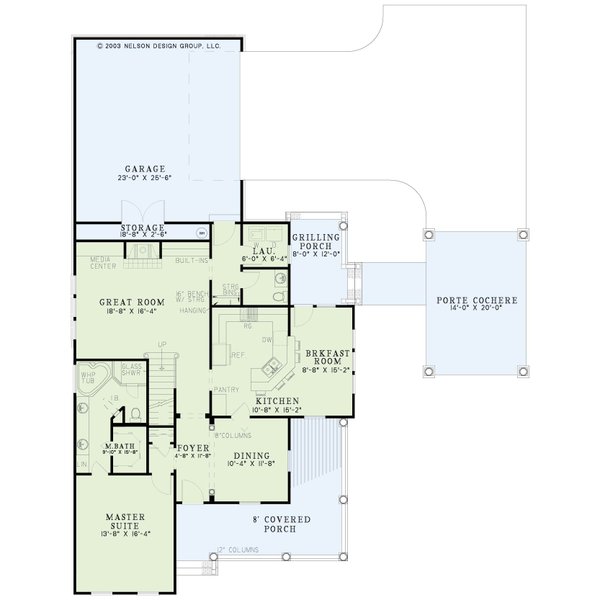 Home Plan - Colonial Floor Plan - Main Floor Plan #17-2872