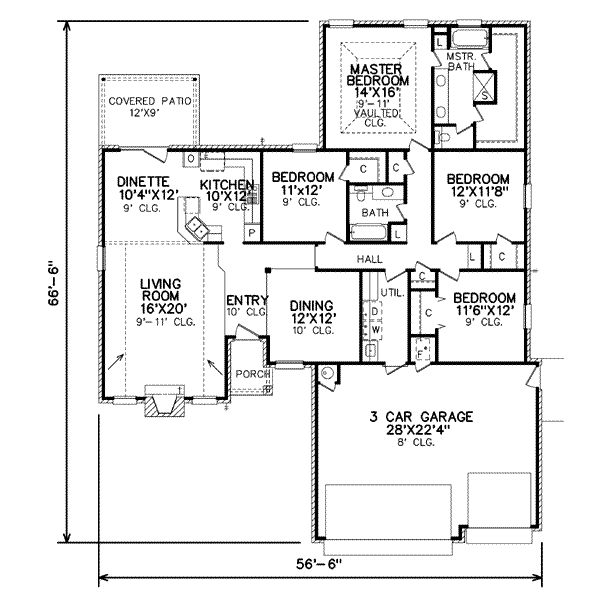 Traditional Floor Plan - Main Floor Plan #65-272