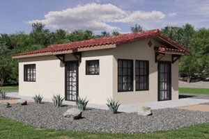 Home Plan - Adobe / Southwestern Exterior - Front Elevation Plan #1106-126