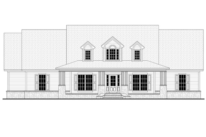 Home Plan - Exterior - Front Elevation 4 for Country House Plan #430-113 - 4 bed, 2.5 bath