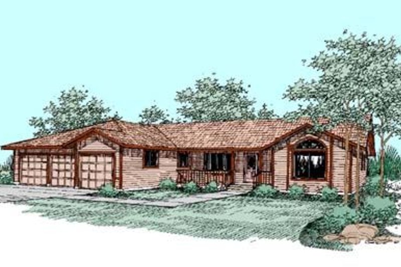 Dream House Plan - Ranch Exterior - Front Elevation Plan #60-245