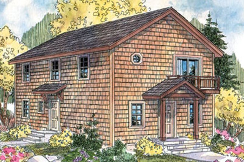 Home Plan - Colonial Exterior - Front Elevation Plan #124-666