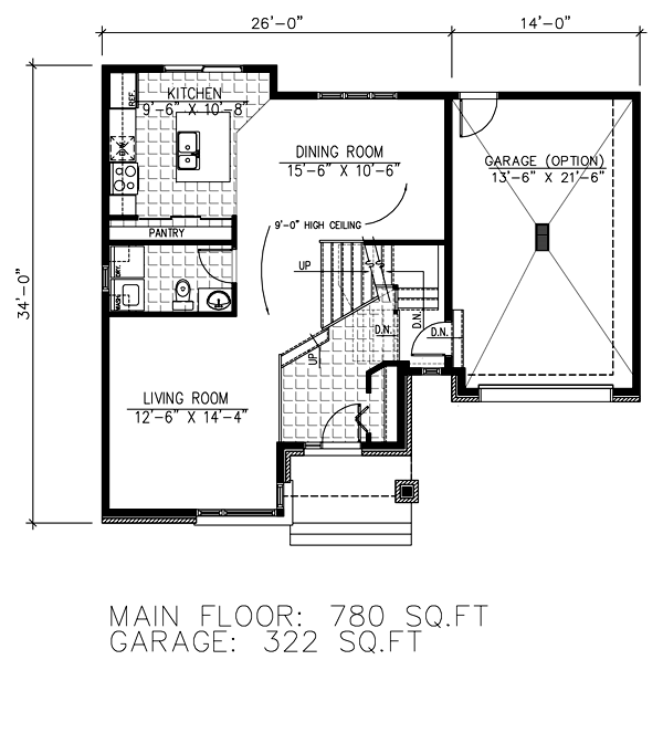 Modern Floor Plan - Main Floor Plan #138-367
