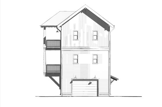 Exterior - Other Elevation for Craftsman House Plan #926-1 - 1 bed, 1.5 bath