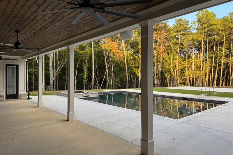 House Design - Exterior - Covered Porch for Farmhouse House Plan #437-137 - 4 bed, 5.5 bath