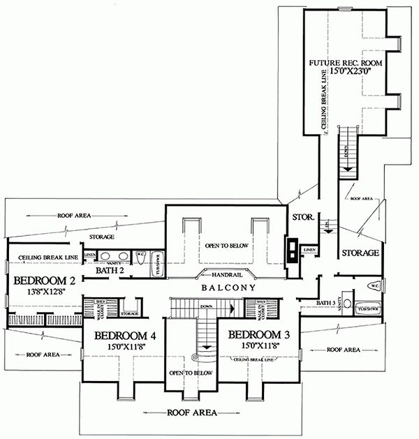 House Plan Design - Country Floor Plan - Upper Floor Plan #137-143