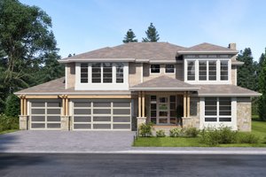 Contemporary Exterior - Front Elevation Plan #1066-80