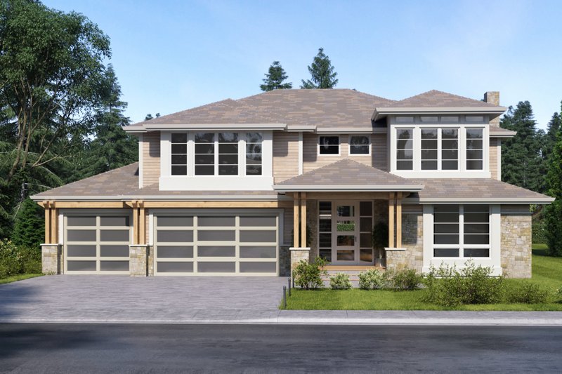 Home Plan - Contemporary Exterior - Front Elevation Plan #1066-80