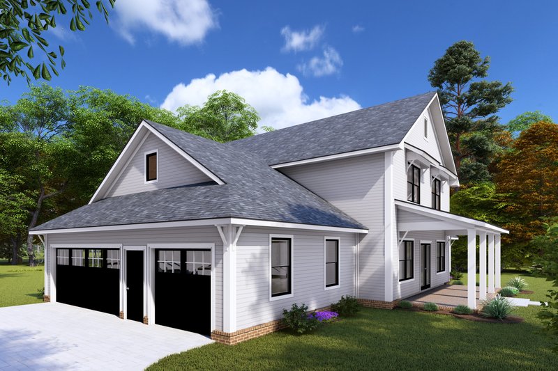 House Design - Exterior - Other Elevation 3 for Farmhouse House Plan #513-2260 - 4 bed, 3.5 bath