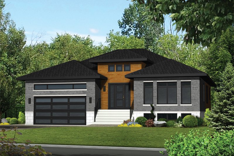 Home Plan - Contemporary Exterior - Front Elevation Plan #25-4912
