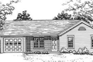 Ranch Exterior - Front Elevation Plan #30-129