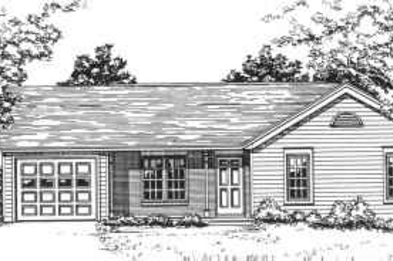 House Blueprint - Ranch Exterior - Front Elevation Plan #30-129
