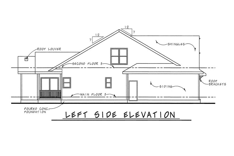 Home Plan - Exterior - Other Elevation for Bungalow House Plan #20-1756 - 3 bed, 3 bath