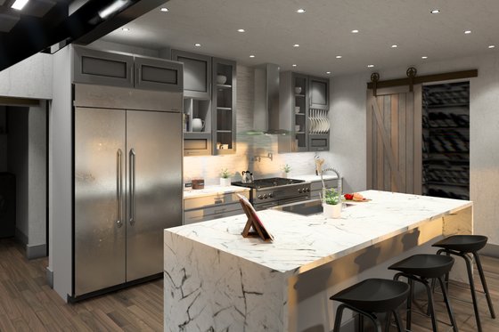 Interior - Kitchen for Barndominium House Plan #120-283 - 3 bed, 2 bath