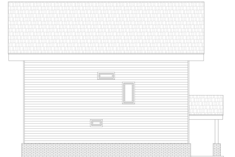 House Blueprint - Exterior - Rear Elevation for Contemporary House Plan #932-503 - 3 bed, 3.5 bath