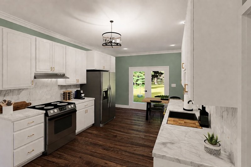 House Blueprint - Interior - Kitchen 1 for Farmhouse House Plan #44-312 - 3 bed, 2 bath