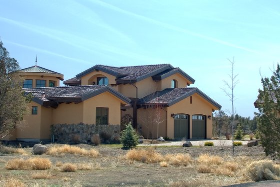 Exterior - Front Elevation 3 for Mediterranean House Plan #892-5 - 3 bed, 3.5 bath