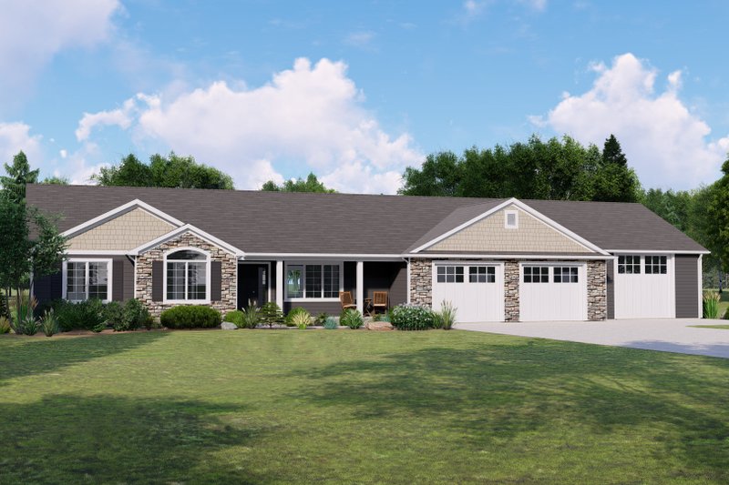 Home Plan - Craftsman Exterior - Front Elevation Plan #1064-36