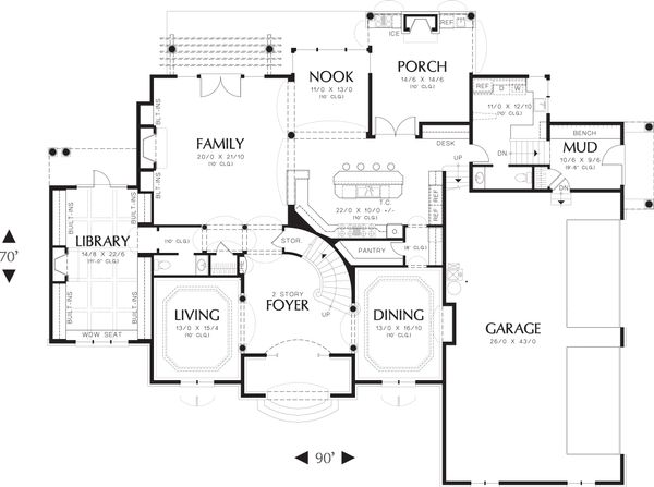 Dream House Plan - European Floor Plan - Main Floor Plan #48-620