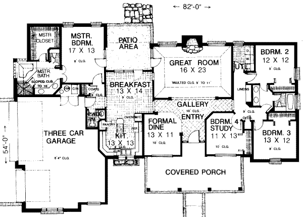 European Floor Plan - Main Floor Plan #310-200