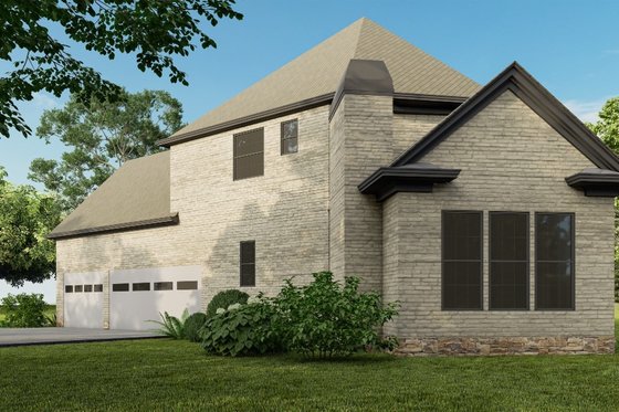 Exterior - Rear Elevation for Traditional House Plan #54-472 - 5 bed, 4 bath