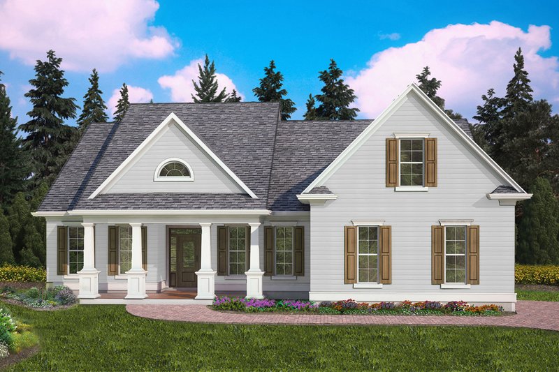 Dream House Plan - Traditional Exterior - Front Elevation Plan #54-396