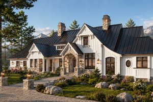 Dream House Plan - Exterior - Front Elevation for Farmhouse House Plan #928-444 - 4 bed, 4.5 bath
