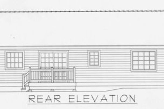 Exterior - Rear Elevation for Ranch House Plan #112-101 - 2 bed, 1 bath