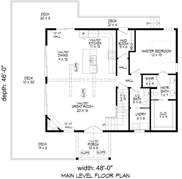 House Plan Design - Country Floor Plan - Main Floor Plan #932-1384