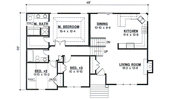 Traditional Floor Plan - Main Floor Plan #67-633