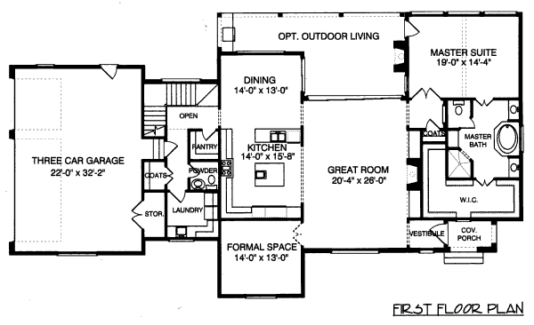 European Floor Plan - Main Floor Plan #413-797