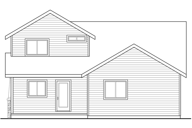 Dream House Plan - Exterior - Rear Elevation for Craftsman House Plan #124-1210 - 4 bed, 2.5 bath