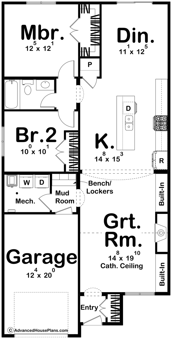 Home Plan - Modern Floor Plan - Main Floor Plan #455-644