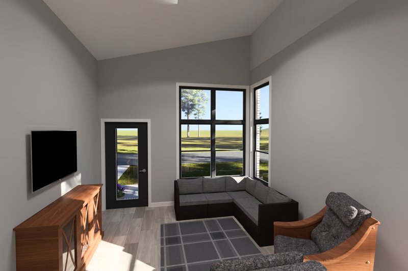 House Plan Design - Interior - Family Room 1 for Modern House Plan #513-2407 - 3 bed, 2 bath