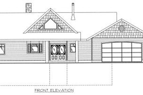 Exterior - Other Elevation for Cabin House Plan #117-512 - 2 bed, 3 bath
