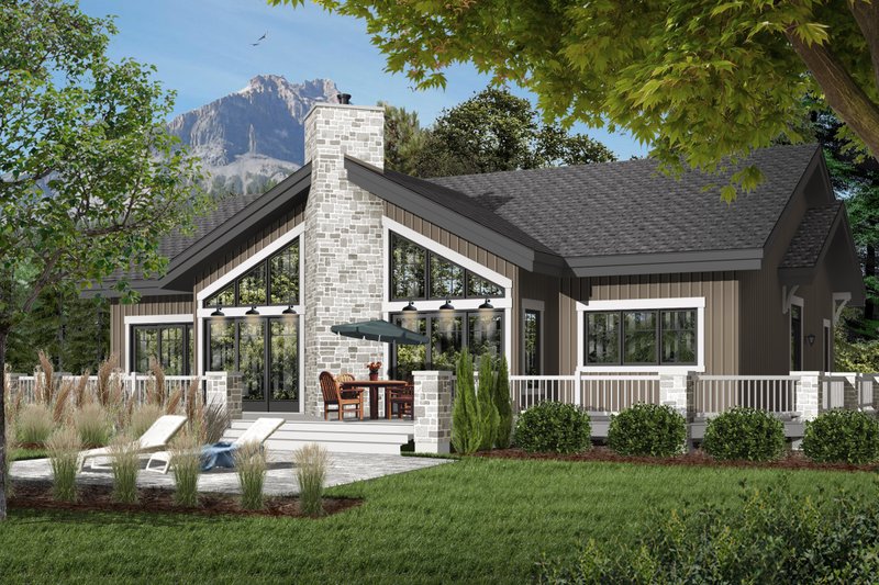 House Plan Design - Exterior - Front Elevation 3 for Contemporary House Plan #23-2263 - 4 bed, 3 bath
