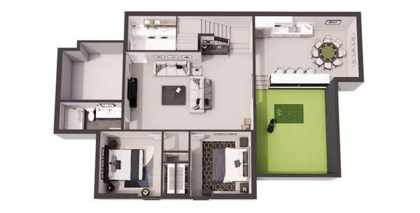 Dream House Plan - Modern Floor Plan - Lower Floor Plan #51-1281