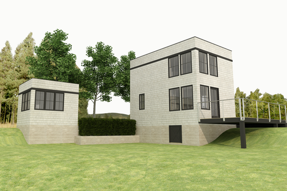 Exterior - Front Elevation for Modern House Plan #914-4 - 1 bed, 1 bath