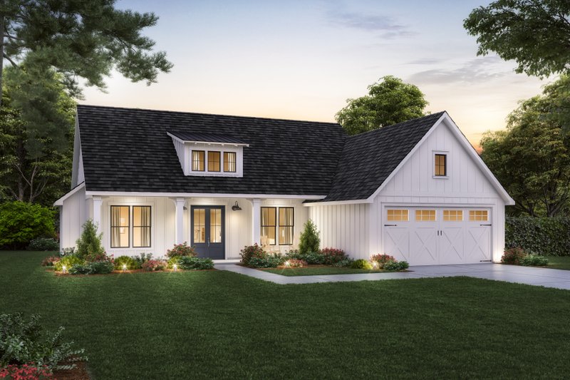Home Plan - Farmhouse Exterior - Front Elevation Plan #1074-45