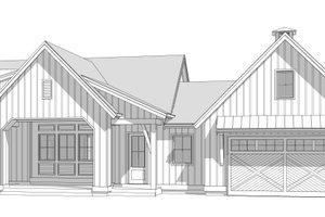 Exterior - Front Elevation 3 for Farmhouse House Plan #1114-74 - 3 bed, 2 bath