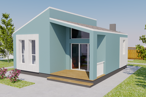 Contemporary Exterior - Front Elevation Plan #542-14