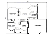 Traditional Style House Plan - 4 Beds 3 Baths 2934 Sq/Ft Plan #67-821 