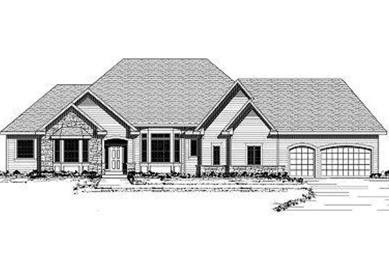Exterior - Other Elevation for European House Plan #51-327 - 4 bed, 3.5 bath
