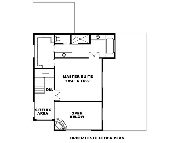 Contemporary Floor Plan - Upper Floor Plan #117-927