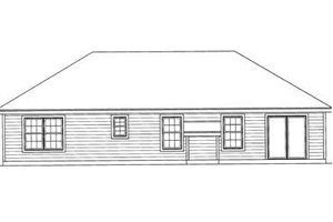 Exterior - Rear Elevation for Traditional House Plan #31-139 - 3 bed, 2 bath