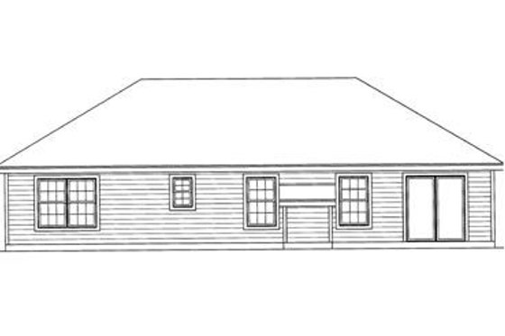 Exterior - Rear Elevation for Traditional House Plan #31-139 - 3 bed, 2 bath