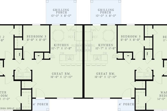 Exterior - Front Elevation 4 for Ranch House Plan #17-552 - 3 bed, 1 bath