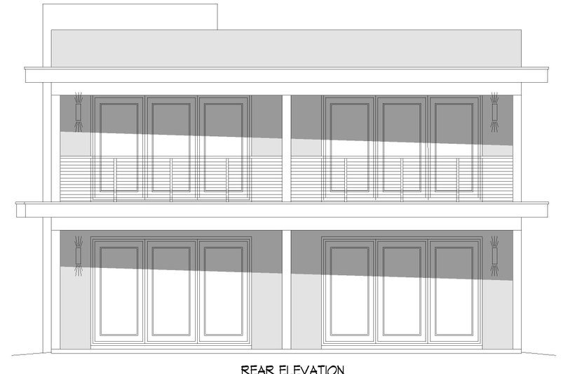 House Plan Design - Exterior - Rear Elevation for Modern House Plan #932-1113 - 4 bed, 3.5 bath