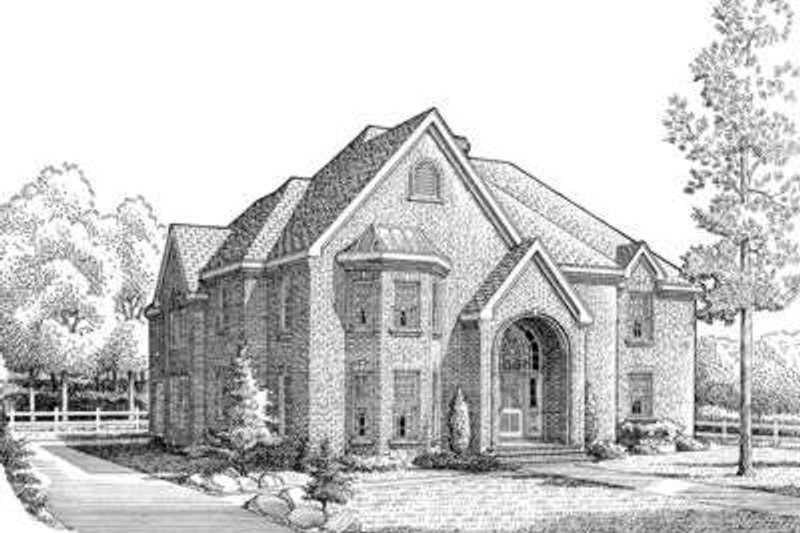 Dream House Plan - European Exterior - Front Elevation Plan #410-397